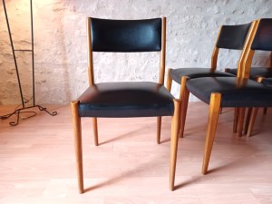 Chaises vintage scandinave teck 1960