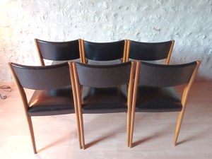 6 chaises teck occasion scandinave vintage 1960