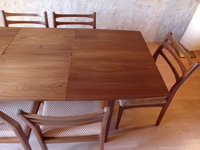 table scandinave extensible teck 1960