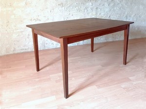 Table de repas en teck scandinave extensible 1960