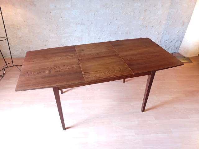 Table à manger extensible teck scandinave 1960