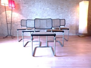 Chaises Marcel Breuer B32 noires