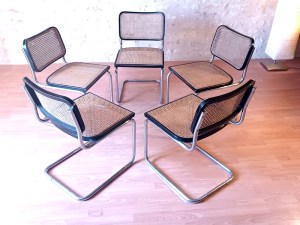 chaises Marcel Breuer B32 cesca laque noire
