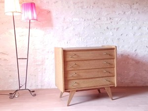 Commode vintage pieds compas