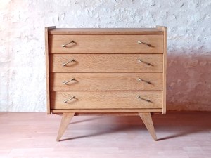 Commode vintage bois massif années 1950