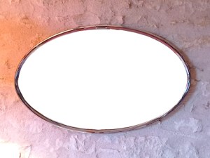 Miroir en chrome art déco vintage 1970