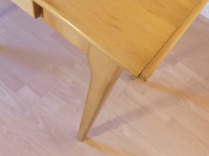 Table bureau vintage 1980 bois massif 1 tiroir.