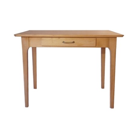 Table bureau bois massif hêtre vintage 1980