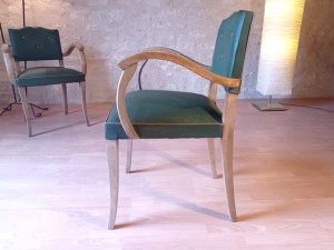 Fauteuils bridge moustaches art déco