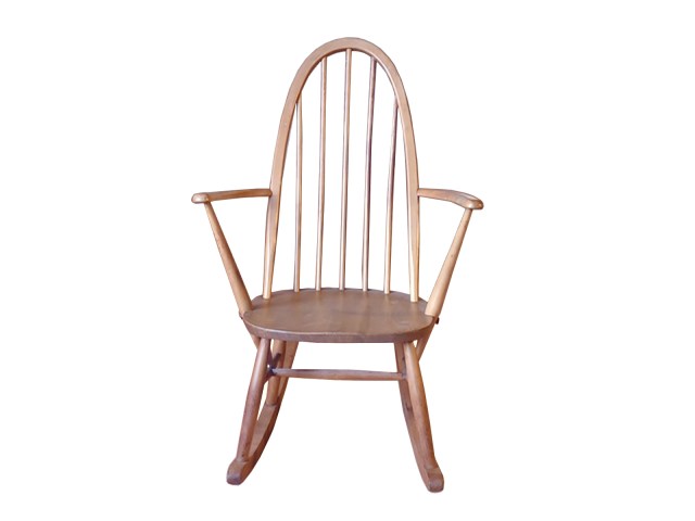 Rocking chair chaise à bascule Ercol vintage 1960