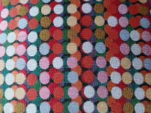 Fauteuil bridge rénové tissu jacquard