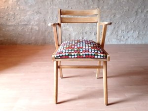 Fauteuil de bureau bridge restauré années 50