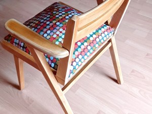 Fauteuil de bridge art déco rénové