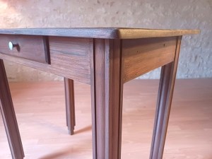 Table bureau art déco 1930 bois massif