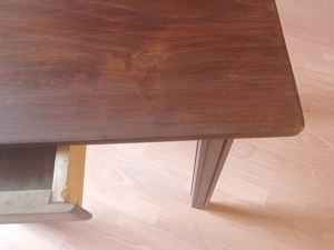 Table d'appoint d'écriture art déco bois massif