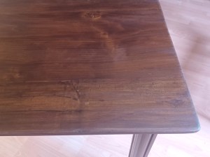 Table d'appoint art déco bois massif