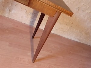 Table bureau pieds compas SAM DEMI SIECLE vintage