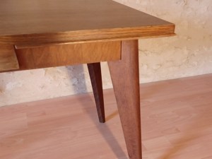 Bureau pieds compas SAM DEMI SIECLE vintage 1950