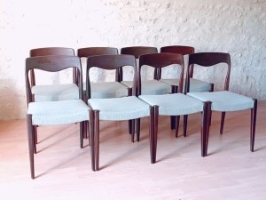 Chaises teck scandinave vintage