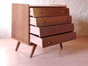 Commode vintage pieds compas