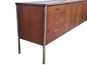 Enfilade bahut René-JeanCaillette en palissandre et laiton vintage 1961
