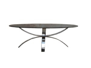 Table basse design ovale 1980