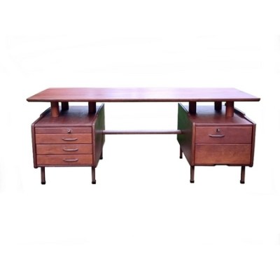 Bureau Jacques Hauville en teck design 1950. 1500 €