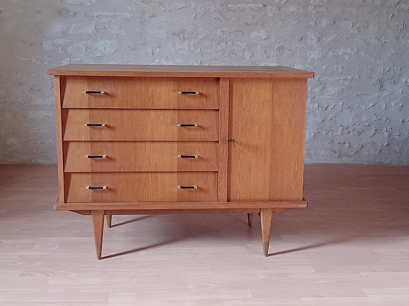 Commode chambre d'enfant vintage années 1950