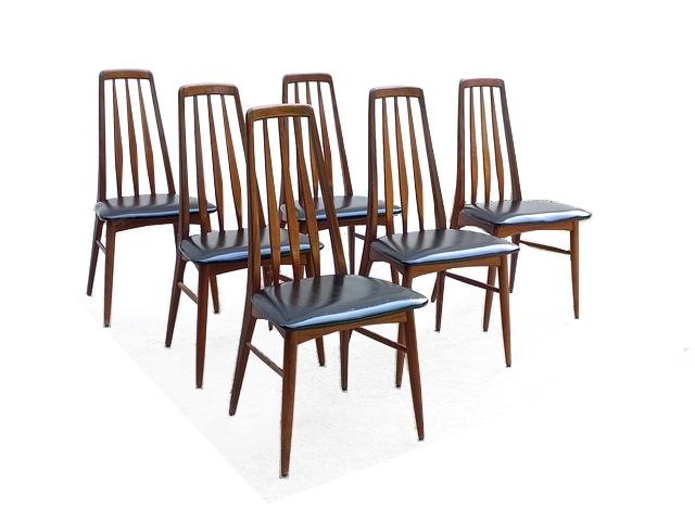 6 chaises Niels Koefoed modèle EVA danemark 1960