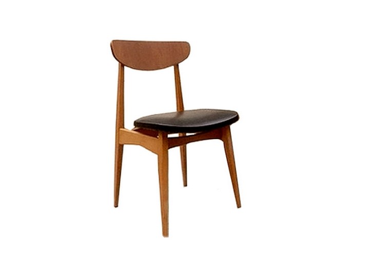 Chaises scandinaves en teck rénovées vintage 1960