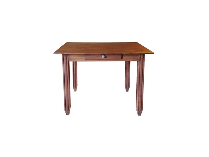 Table d'écriture bureau art déco bois massif vintage 1940